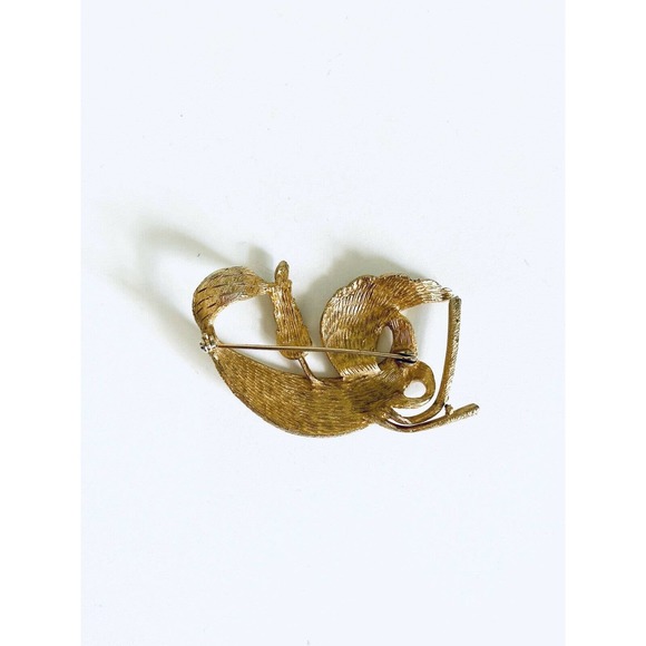 VTG Gold Boat Brooch Pin - Picture 2 of 4